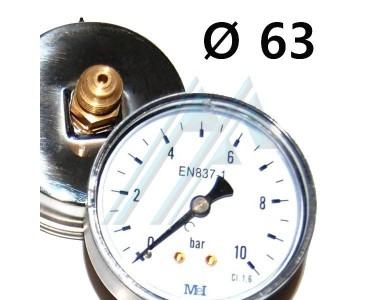 Manómetros sin glicerina Ø 63