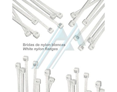 Attaches de c&acirc;ble en Nylon blanc